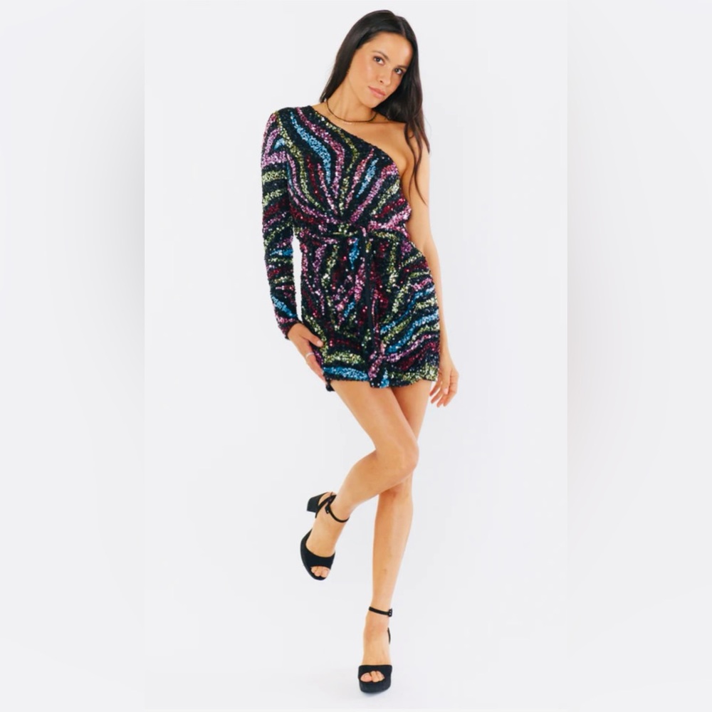 MUMU Sequined One Sleeve Dress NEW!!